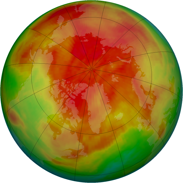 Arctic ozone map for 01 April 1984